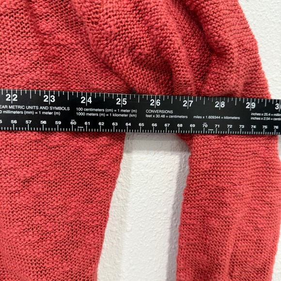 Tahari Coral‎ Open Front Knit Cardigan Sweater Pockets Size L - Picture 6 of 8